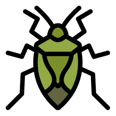 Filled outline icon for stink bug.のイラスト素材