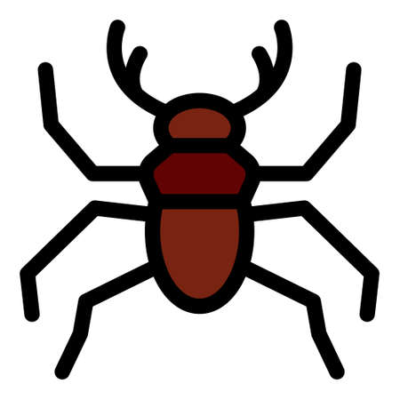 Filled outline icon for beetle bug.のイラスト素材