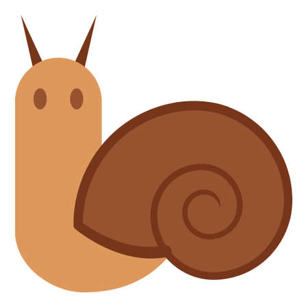 Flat color icon for snail.のイラスト素材
