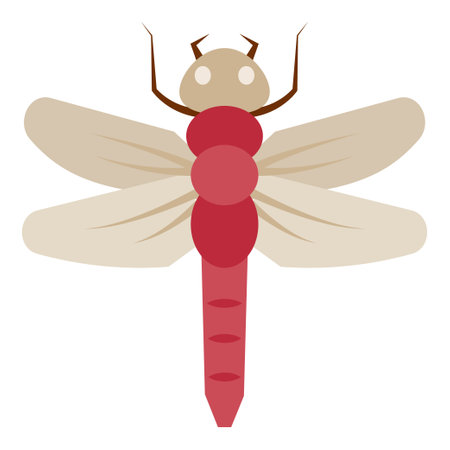 Flat color icon for dragonfly.のイラスト素材