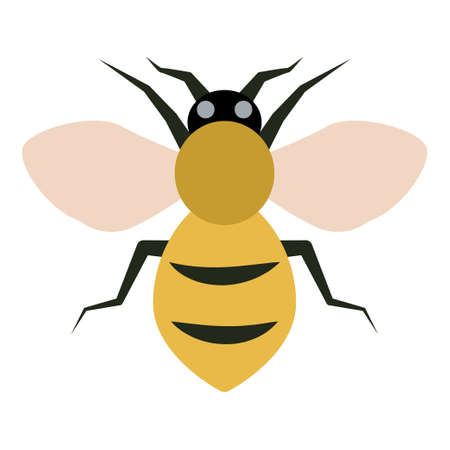 Flat color icon for bumble bee.のイラスト素材