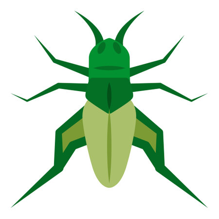 Flat color icon for cricket bug.のイラスト素材