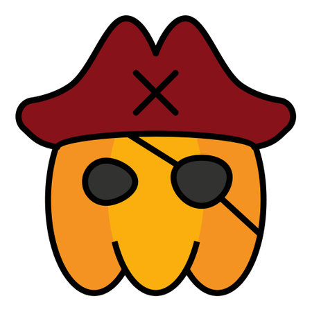 Filled outline icon for pumpkin.のイラスト素材