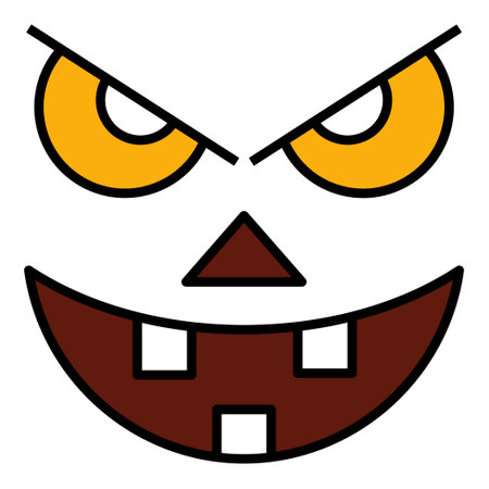 Filled outline icon for monster face.のイラスト素材