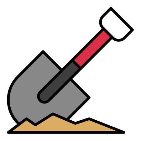 Filled outline icon for spade.のイラスト素材