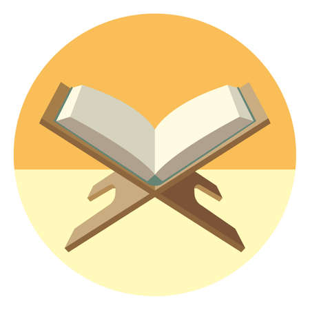 Flat color icon for Quran.のイラスト素材