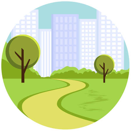 City park landscape.のイラスト素材