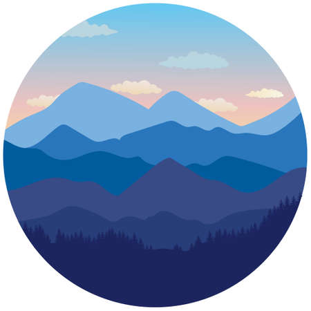Hills view landscape.のイラスト素材