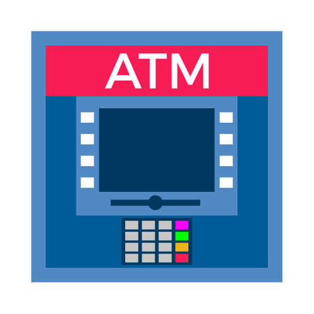 Atm - Flat color icon.のイラスト素材
