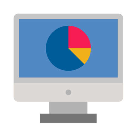 Monitor - Flat color icon.のイラスト素材