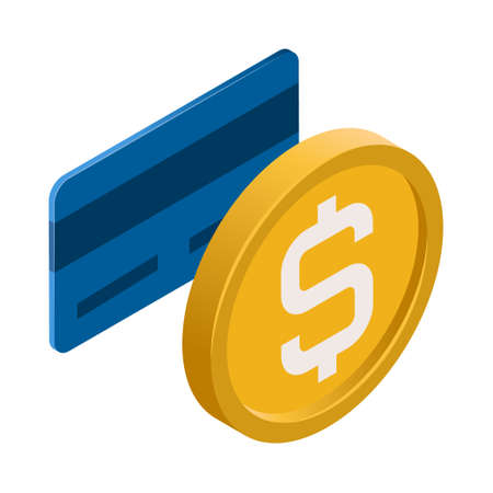 Atm card - Isometric 3d illustration.のイラスト素材