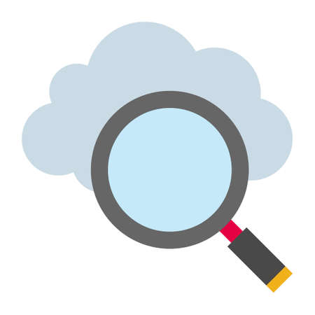 Find Cloud - Flat color icon.のイラスト素材