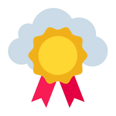 Prize - Flat color icon.のイラスト素材