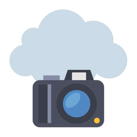 Camera - Flat color icon.のイラスト素材