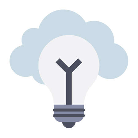 Idea - Flat color icon.のイラスト素材