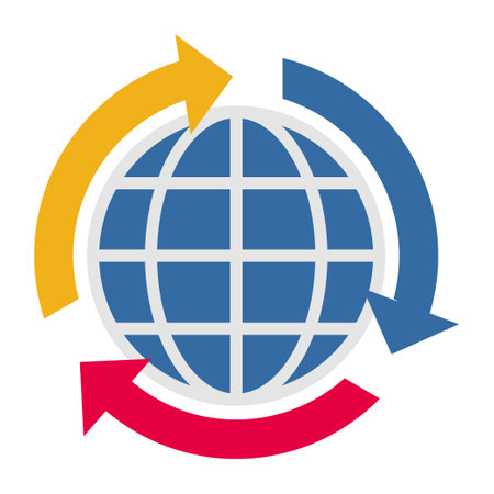 Browser Synchronization - Flat color icon.のイラスト素材