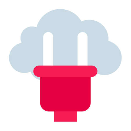 Cloud Plugin - Flat color icon.のイラスト素材