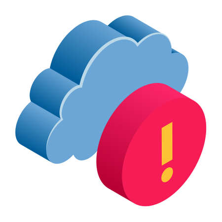 Cloud Information - Isometric 3d illustration.のイラスト素材
