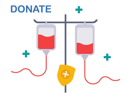 Donate save life banner. Health care illustration.のイラスト素材