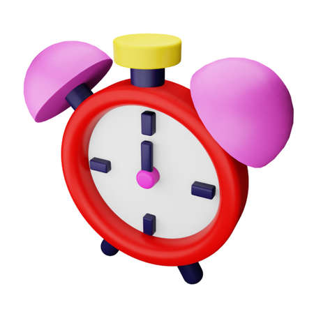 Alarm 3d rendering isometric icon.