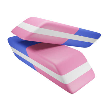 Eraser 3d rendering isometric icon.のイラスト素材