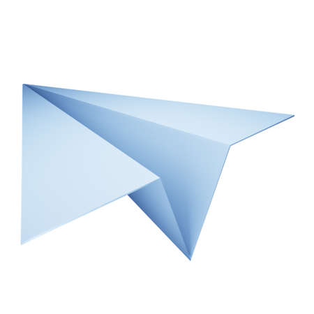 Paper plane 3d rendering isometric icon.のイラスト素材