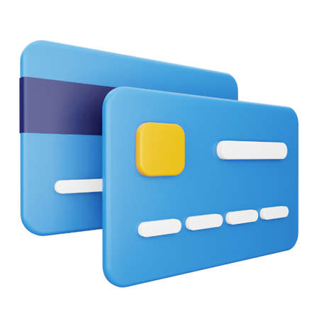 Credit card 3d rendering isometric icon.
