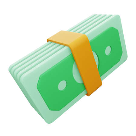 Money cash 3d rendering isometric icon.のイラスト素材