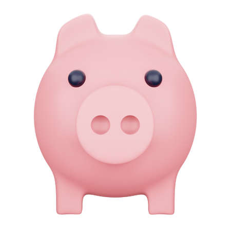 Piggy bank 3d rendering isometric icon.のイラスト素材