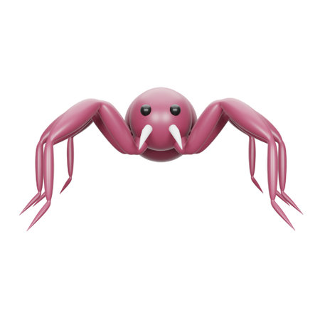 Spider 3d rendering isometric icon.のイラスト素材