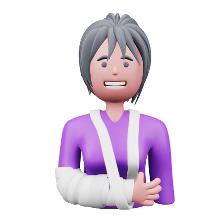 Arm injury 3D rendering isometric icon.のイラスト素材