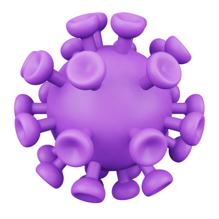 Coronavirus 3D rendering isometric icon.のイラスト素材