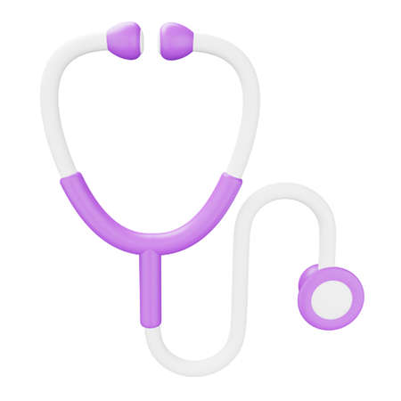 Stethoscope 3D rendering isometric icon.のイラスト素材