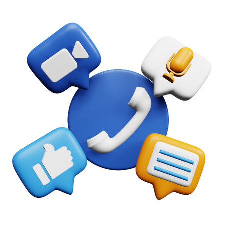 Social media 3D rendering isometric icon.のイラスト素材