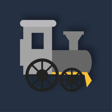 Train - Flat color icon.のイラスト素材