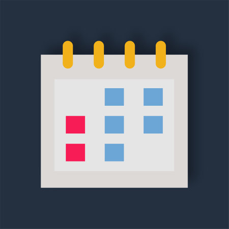 Calendar - Flat color icon.のイラスト素材