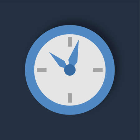 Clock - Flat color icon.のイラスト素材