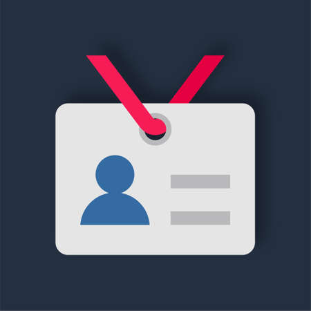 Id Card - Flat color icon.のイラスト素材