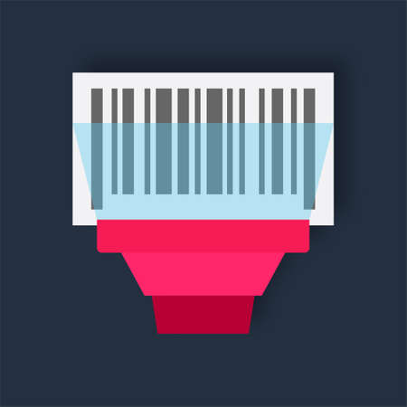 Barcode Scan - Flat color icon.のイラスト素材
