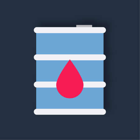 Oil Can - Flat color icon.のイラスト素材