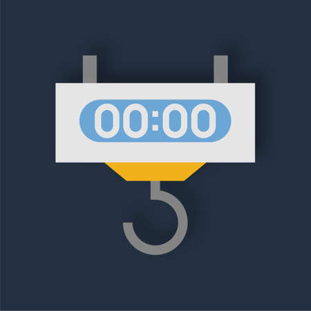 Weight Machine - Flat color icon.のイラスト素材