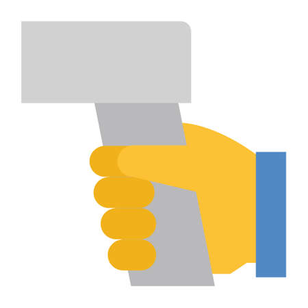 Scan Machine - Flat color icon.のイラスト素材