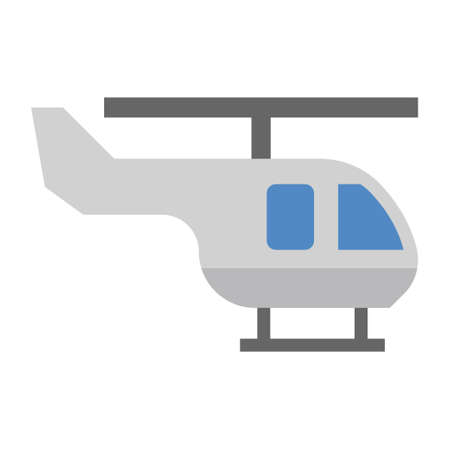 Helicopter Shipping - Flat color icon.のイラスト素材