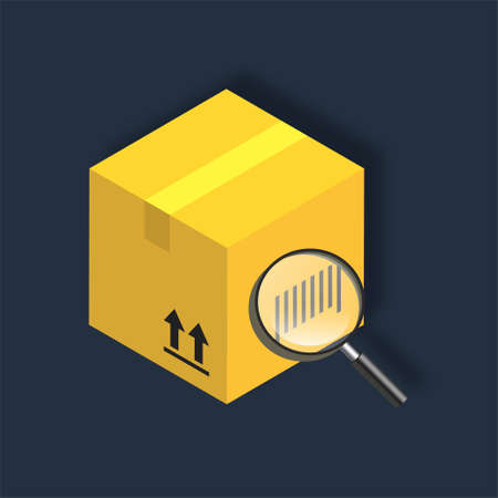 Barcode Scan - Isometric 3d illustration.のイラスト素材