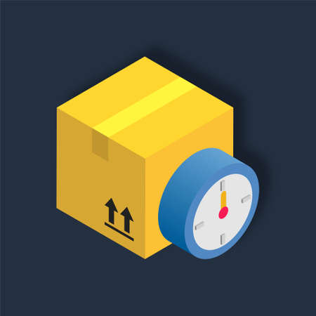 Fast Package - Isometric 3d illustration.
