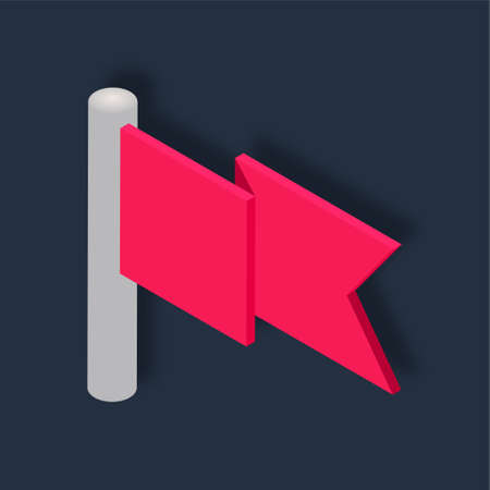 Flag - Isometric 3d illustration.のイラスト素材