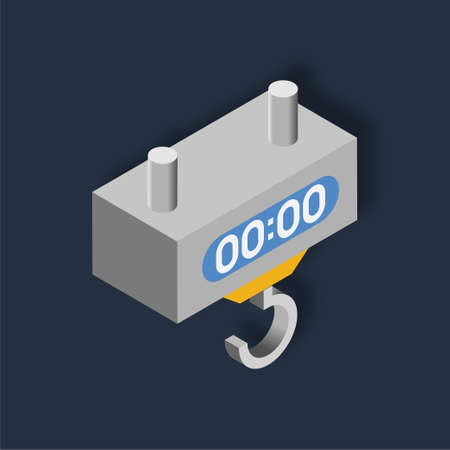 Weight Machine - Isometric 3d illustration.