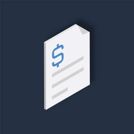 Receipt - Isometric 3d illustration.のイラスト素材
