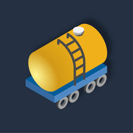Oil Container - Isometric 3d illustration.のイラスト素材