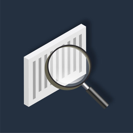 Barcode Scan - Isometric 3d illustration.のイラスト素材